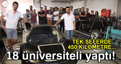 18 Üniversiteli ürettikleri araç ile 450 kilometre gitmeyi hedefliyor