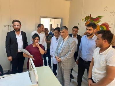 Şanlıurfa İl Sağlık Müdürü Prof. Dr. Mehmet GÜLÜM, Hizmet Başkanları İle Birlikte “Tel Abyad İnsani ve Teknik Yardım Hastanesi” ni Ziyaret Ettiler.